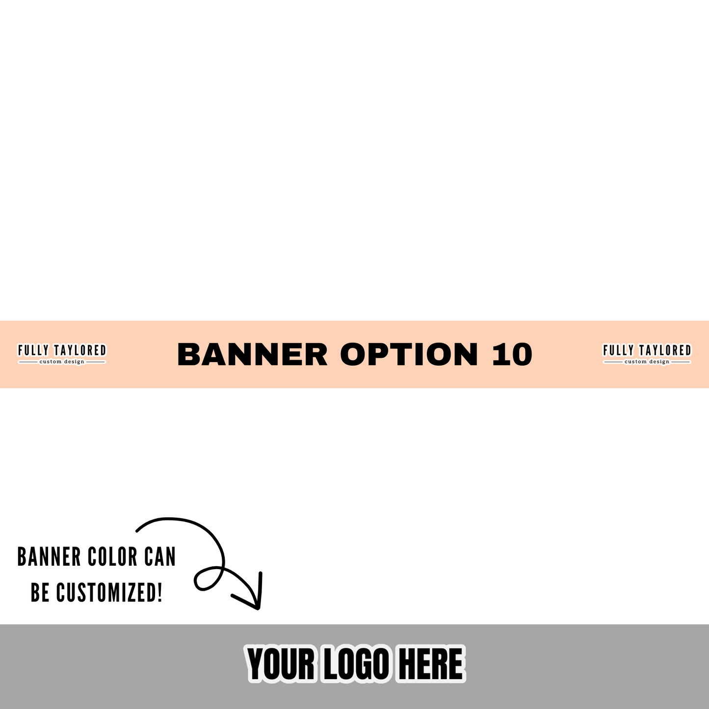 Custom Logo Banner Watermark (Transparent PNG)