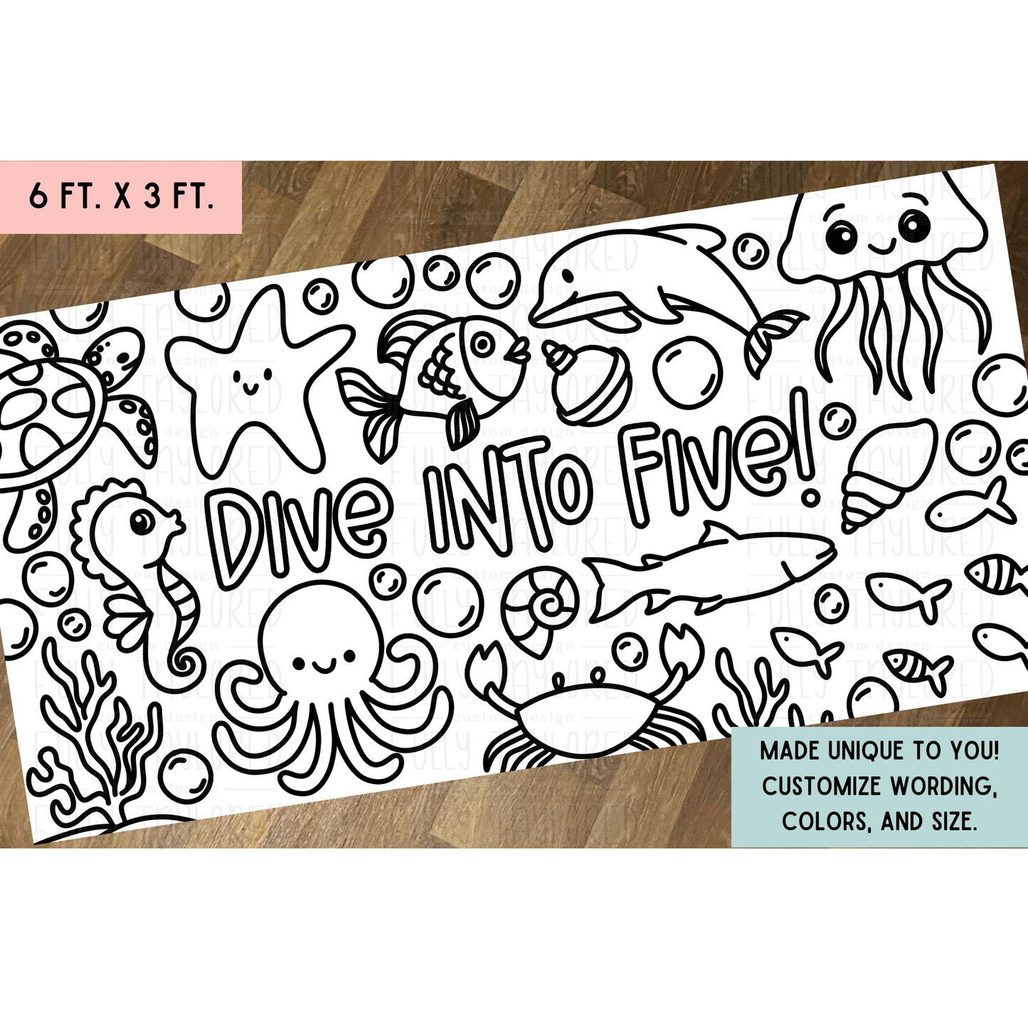 Custom Hand-Drawn Coloring Sheet Banner
