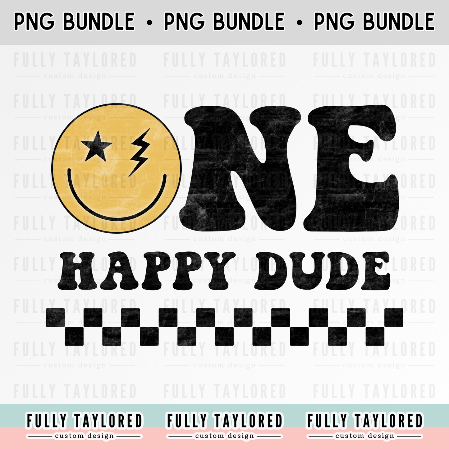 One Happy Family First Birthday PNG BUNDLE for Sublimation or Print (Digital Download) (3 Files)