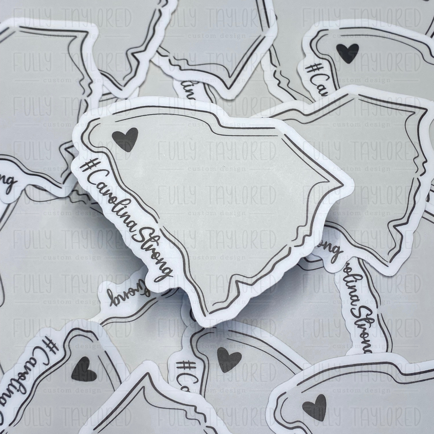 Original Gray #CarolinaStrong Sticker (No Verse)