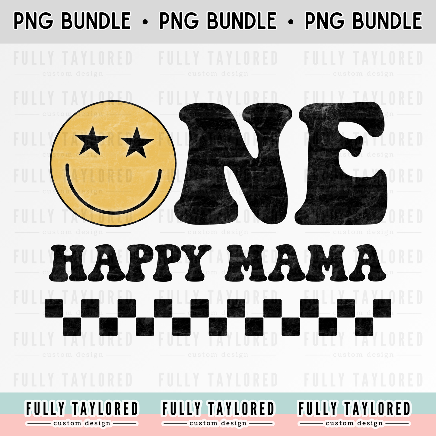One Happy Family First Birthday PNG BUNDLE for Sublimation or Print (Digital Download) (3 Files)