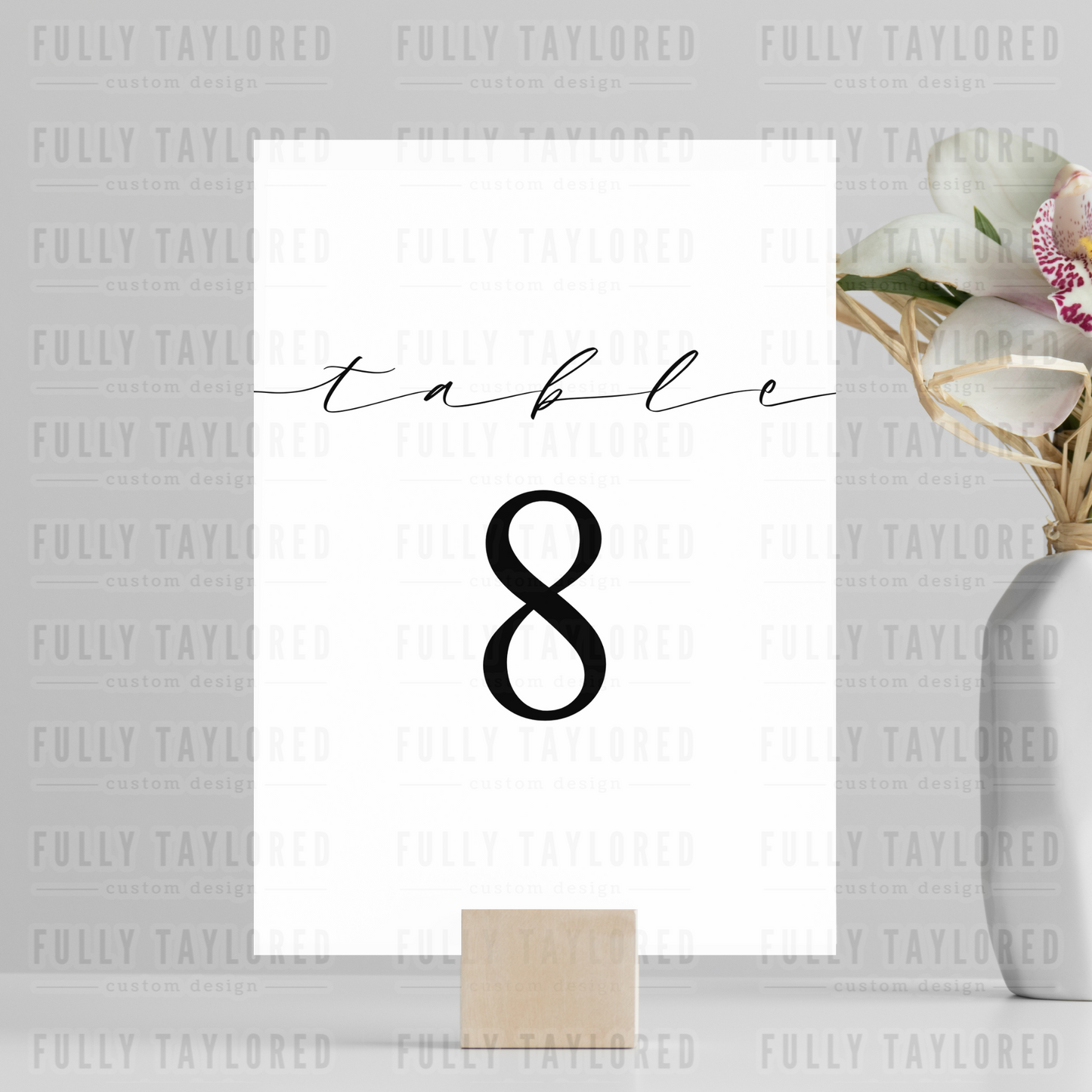 Custom Printed Table Numbers