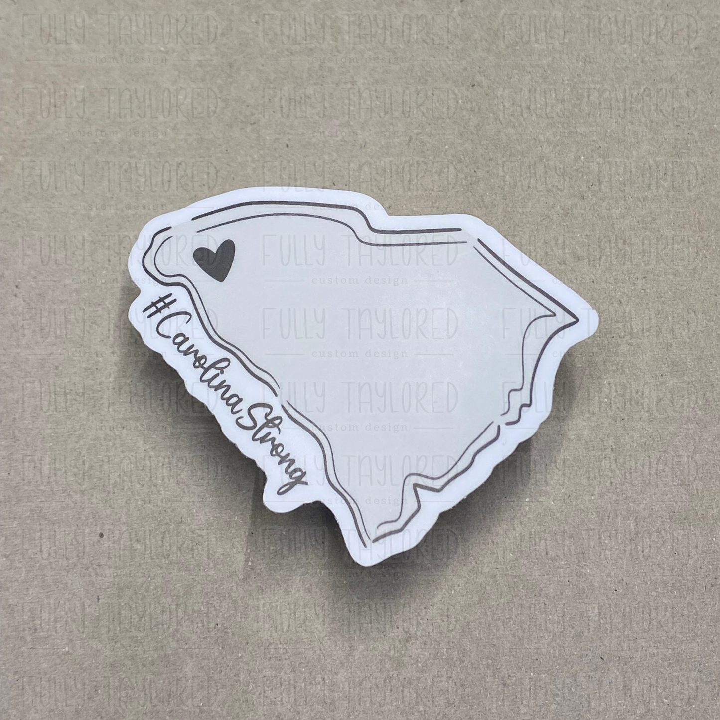 Original Gray #CarolinaStrong Sticker (No Verse)