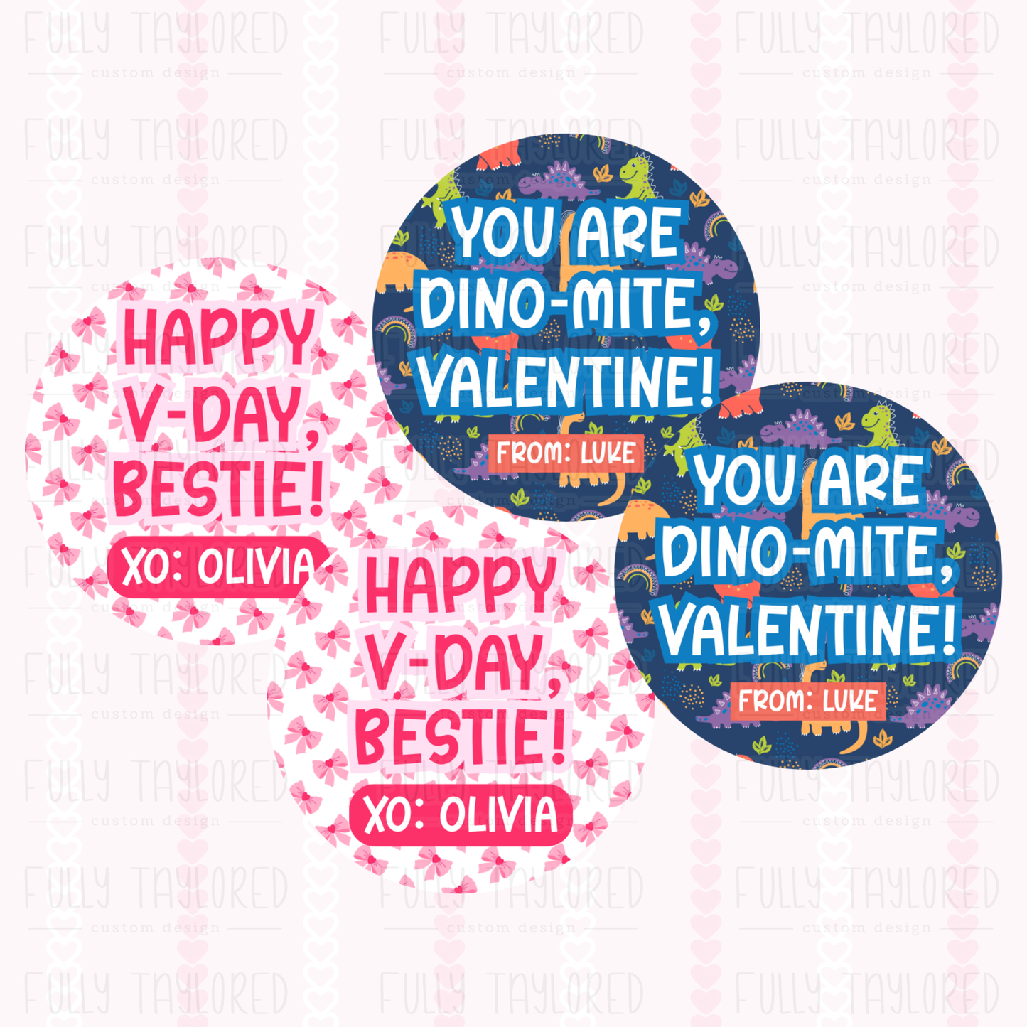 Class Valentine Stickers