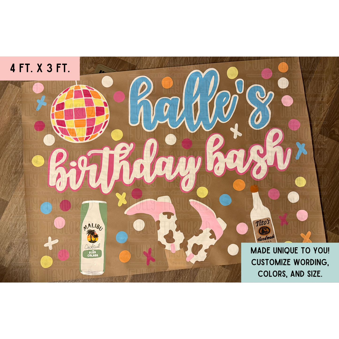 Custom Hand-Painted Banner