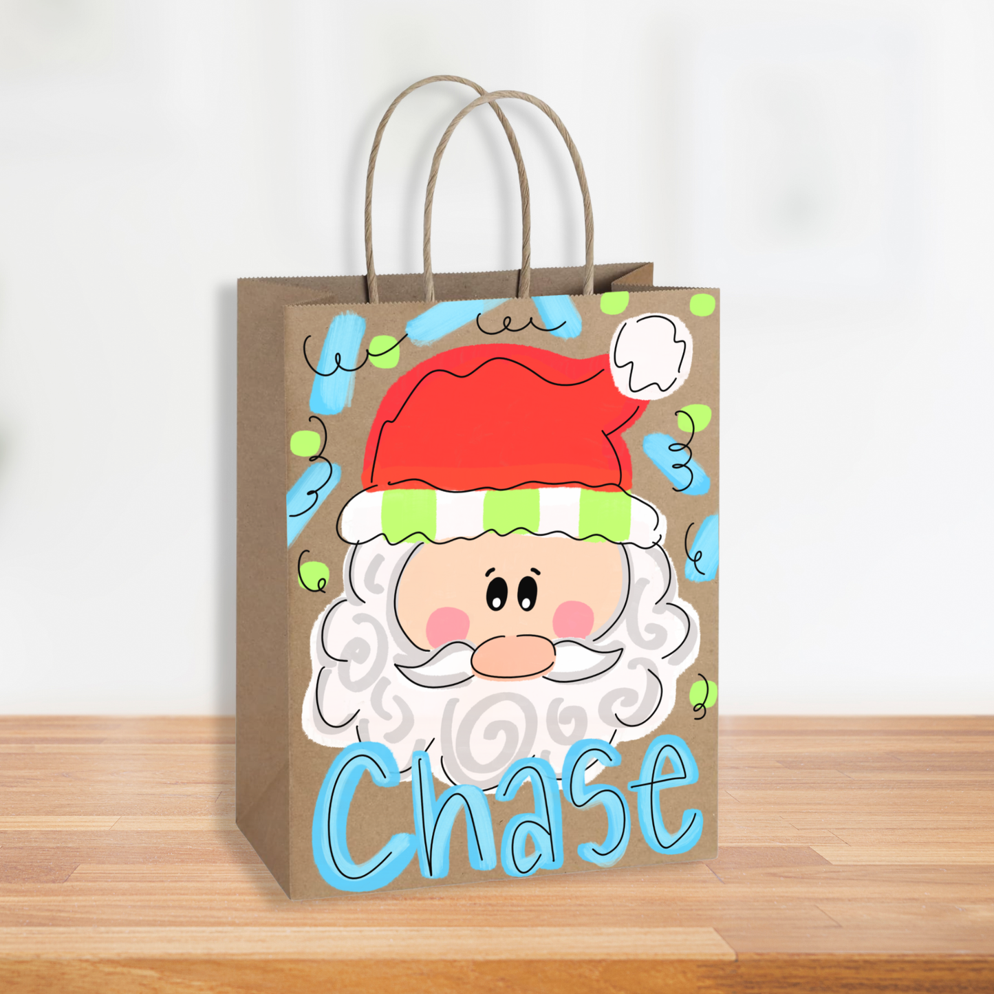 Festive Santa Gift Bag