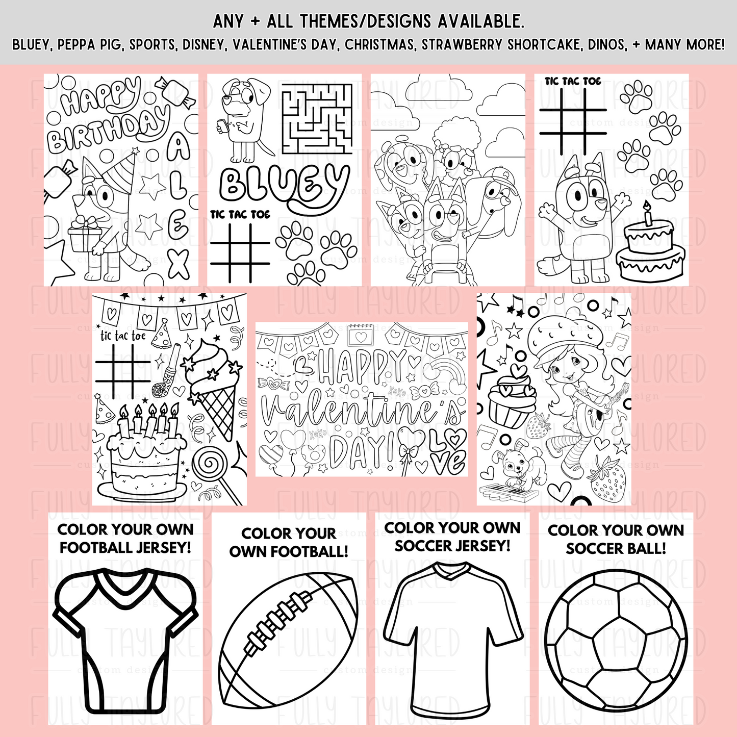 Custom Coloring & Activity Packs