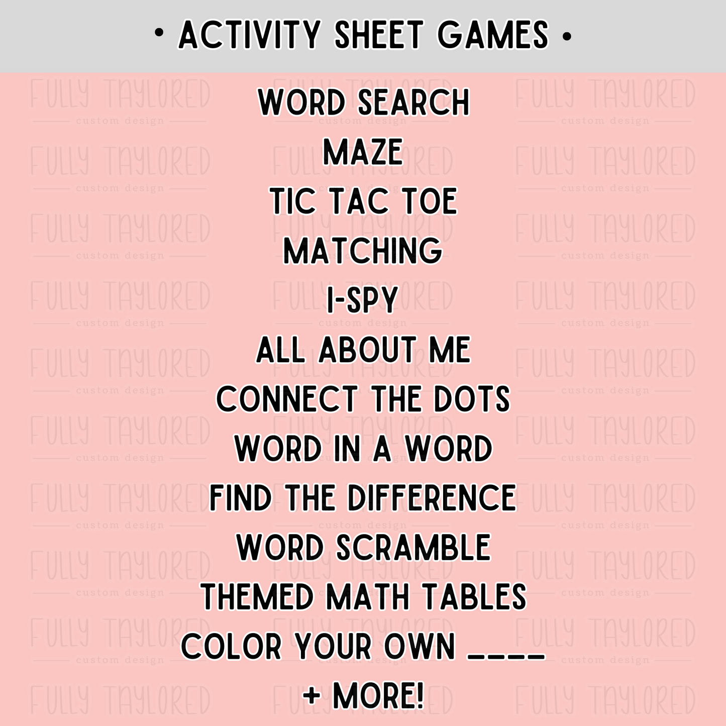 Custom Coloring & Activity Packs