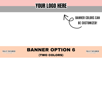 Custom Logo Stacked Banner Watermark BUNDLE (Transparent PNG) (8 Custom Files)