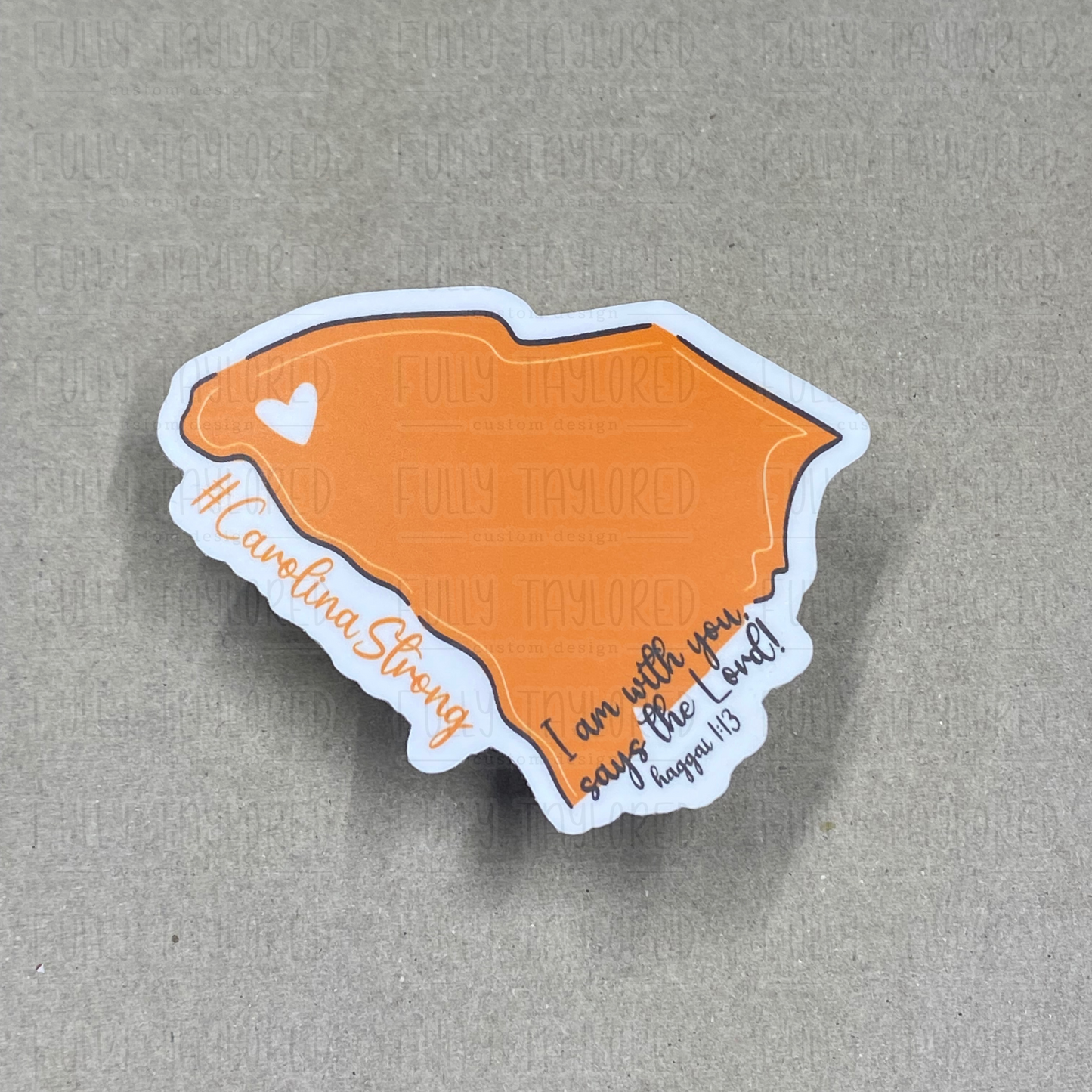 Clemson Orange #CarolinaStrong Sticker