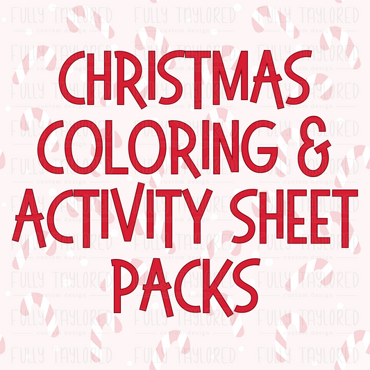 Christmas Coloring & Activity Sheet Packs