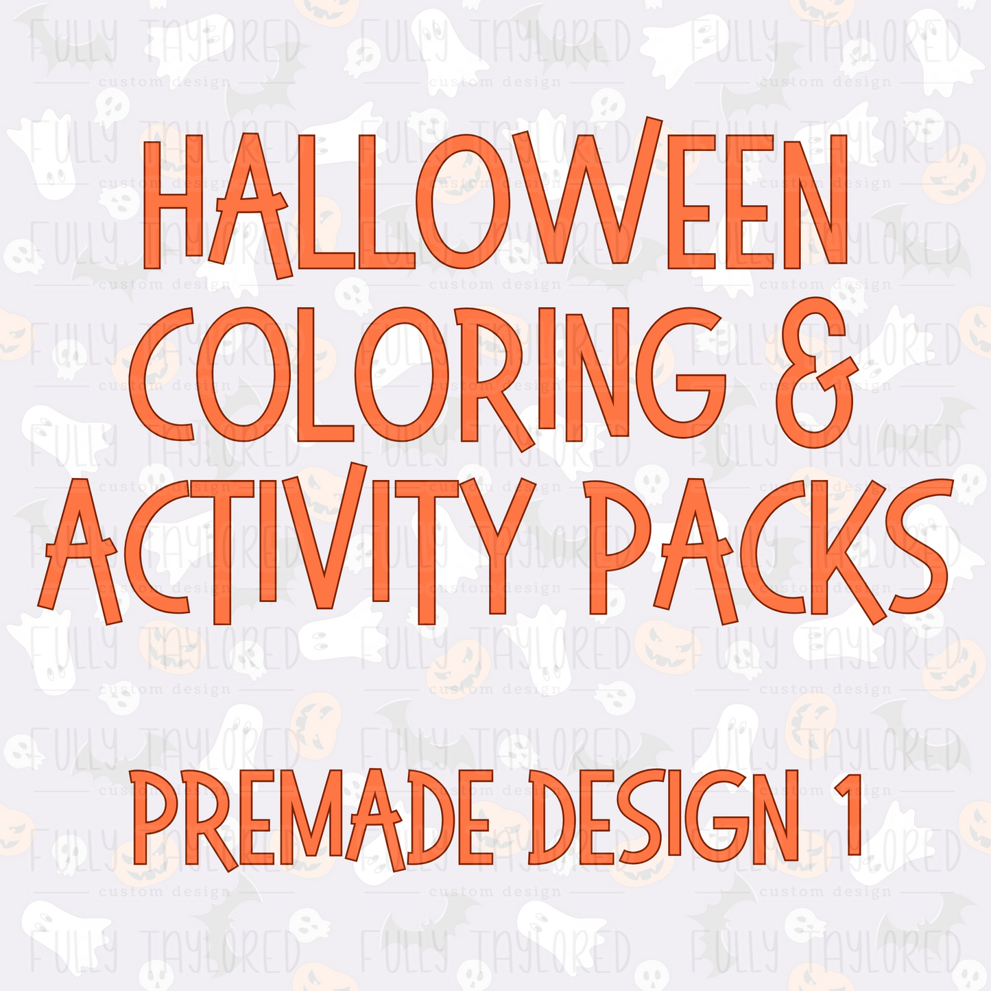 Halloween Coloring & Activity Packs | Design 1