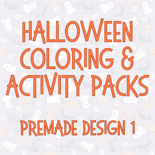 Halloween Coloring & Activity Packs | Design 1
