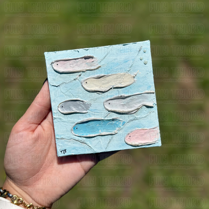 Swimming Sardines Original Mini Canvas