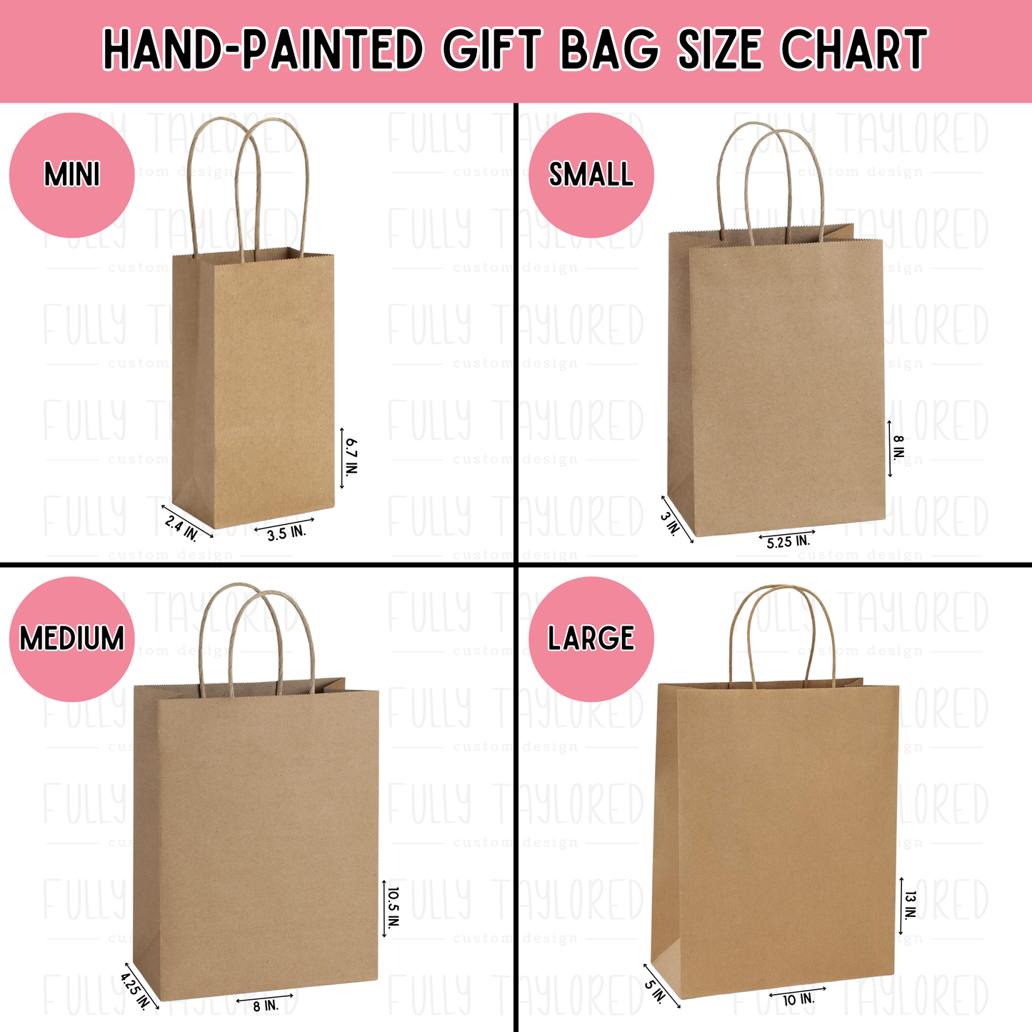 Custom Hand-Painted Gift Bag