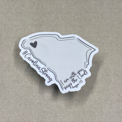 Original Gray #CarolinaStrong Sticker