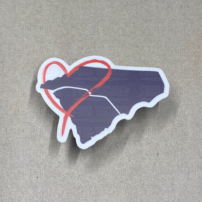 South Carolina + North Carolina Love Sticker