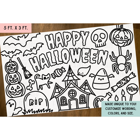 Custom Hand-Painted Coloring Sheet Banner