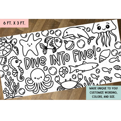 Custom Hand-Drawn Coloring Sheet Banner