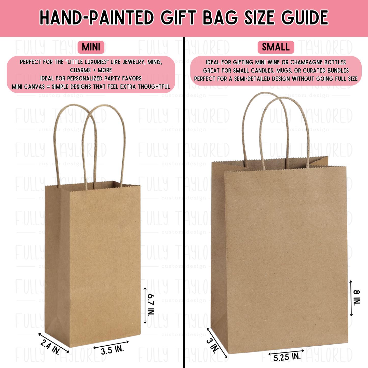 Custom Hand-Painted Gift Bag