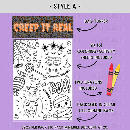 Halloween Coloring & Activity Packs | Design 1