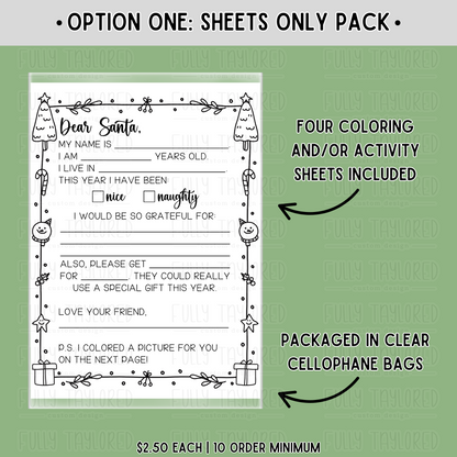 Christmas Coloring & Activity Sheet Packs