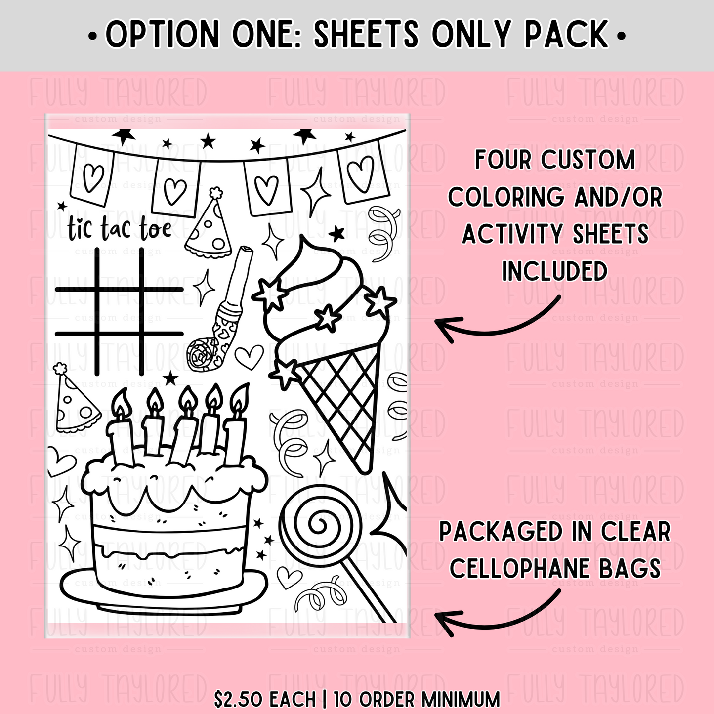 Custom Coloring & Activity Sheet Packs