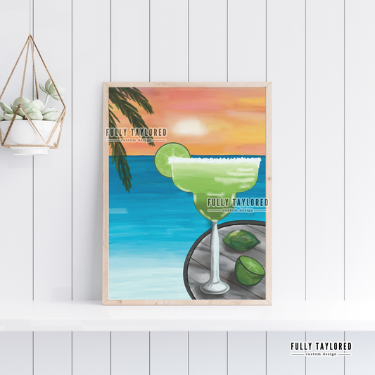 Margarita Beach Art Print