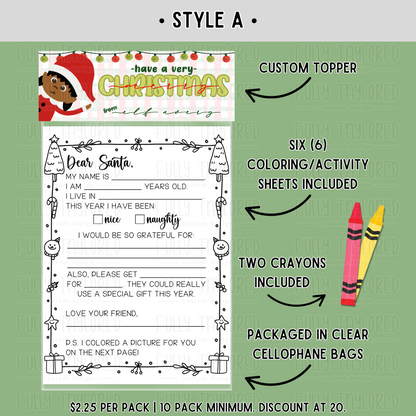 Christmas Coloring & Activity Packs | Design 1