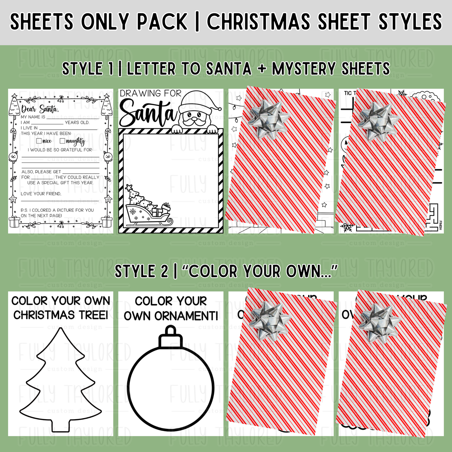 Christmas Coloring & Activity Sheet Packs