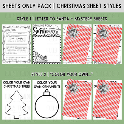 Christmas Coloring & Activity Sheet Packs