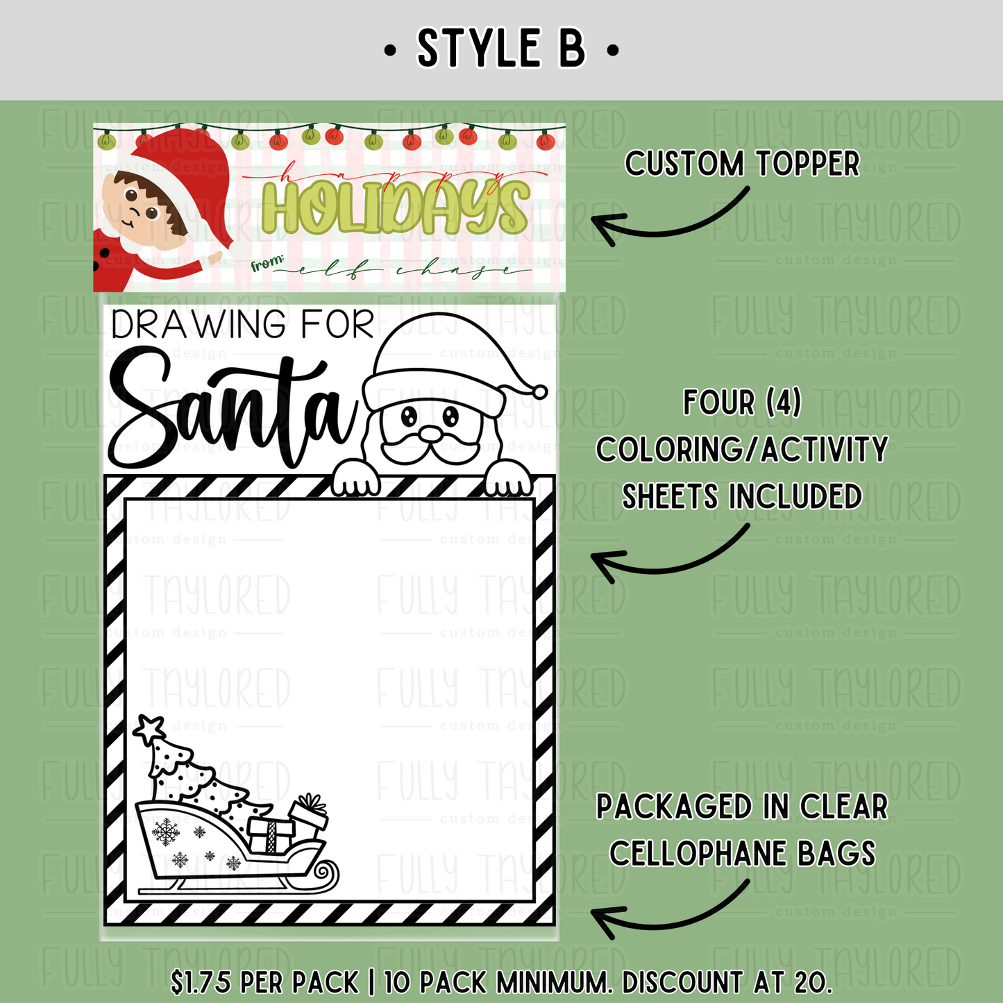 Christmas Coloring & Activity Packs | Design 1