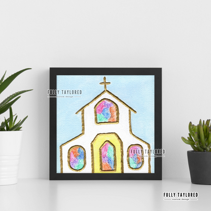 Watercolor Church No. 2 Art Print