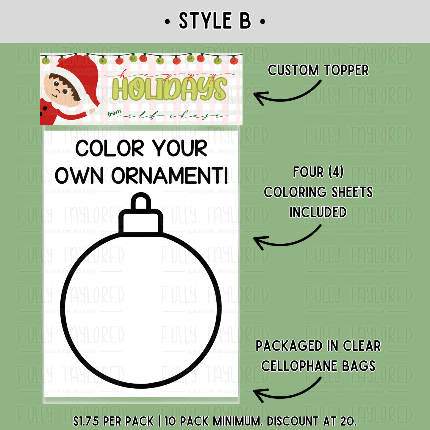 Christmas Coloring & Activity Packs | Design 2