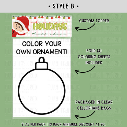 Christmas Coloring & Activity Packs | Design 2