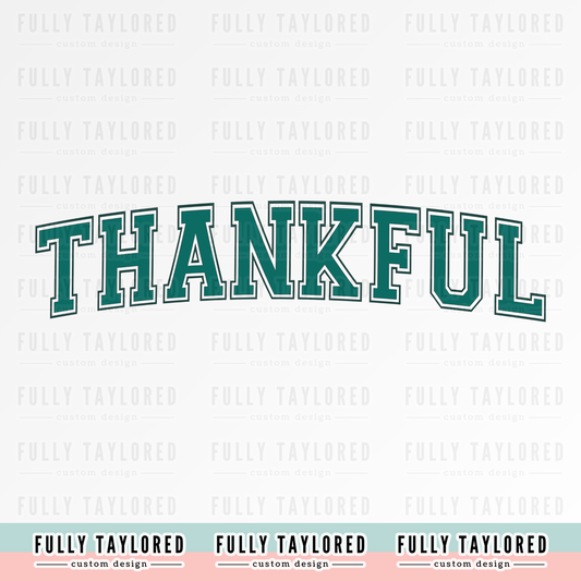 Thankful Green PNG for Sublimation or Print (Digital Download)