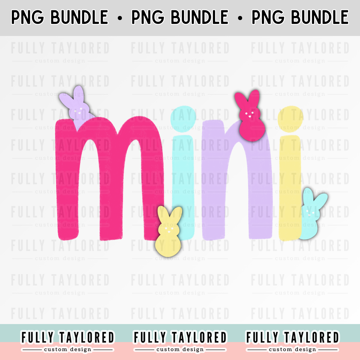 Easter Mama and Mini PNG BUNDLE for Sublimation or Print (Digital Download) (2 Files)