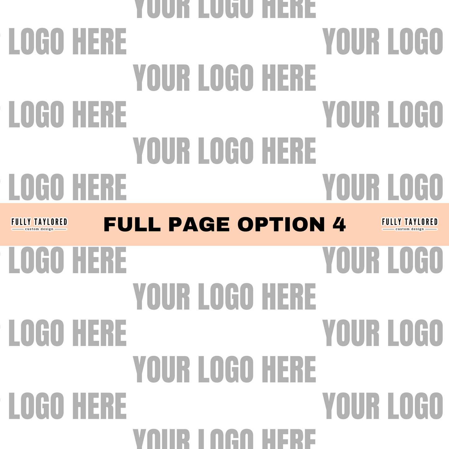 Custom Logo Full Page Watermark BUNDLE (Transparent PNG) (12 Custom Files)