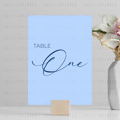 Custom Printed Table Numbers