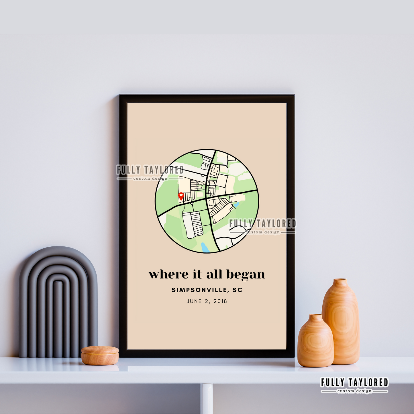 Custom Map Art Print