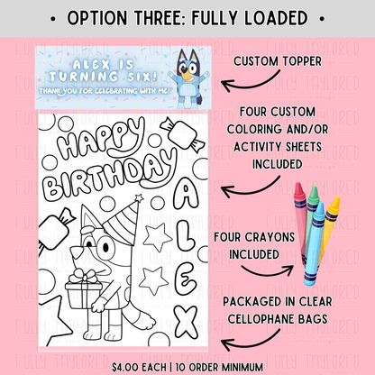 Custom Coloring & Activity Sheet Packs