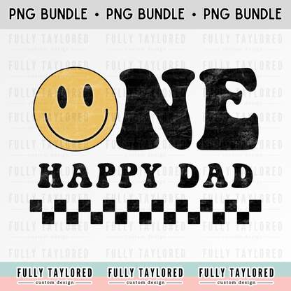 One Happy Family First Birthday PNG BUNDLE for Sublimation or Print (Digital Download) (3 Files)