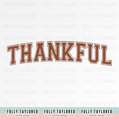 Thankful Brown PNG for Sublimation or Print (Digital Download)