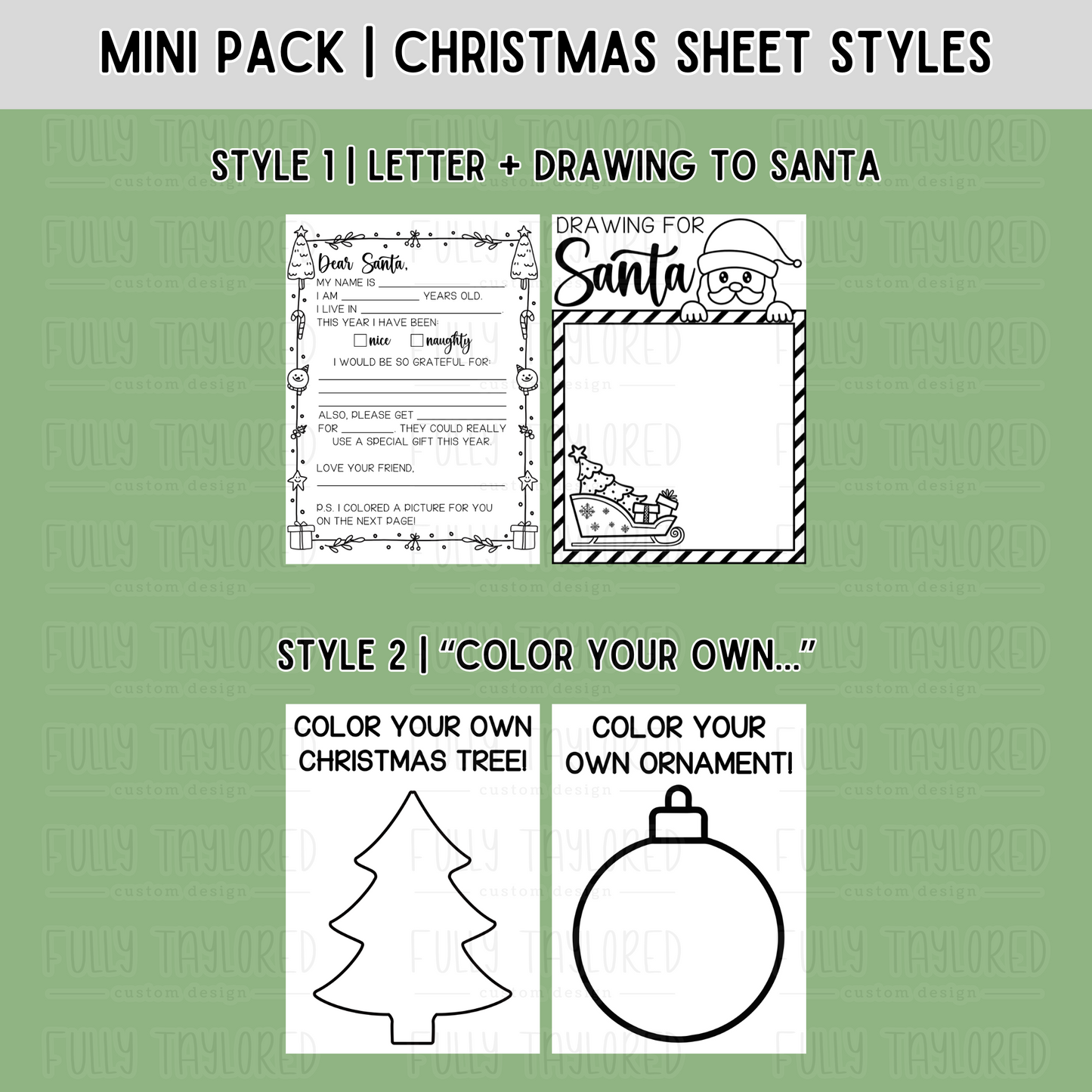 Christmas Coloring & Activity Sheet Packs