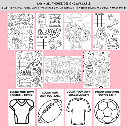 Custom Coloring & Activity Sheet Packs