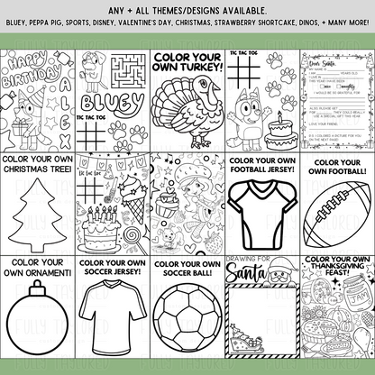 Christmas Coloring & Activity Packs | Design 1