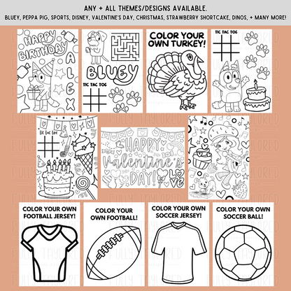 Thanksgiving Coloring & Activity Packs | Design 1