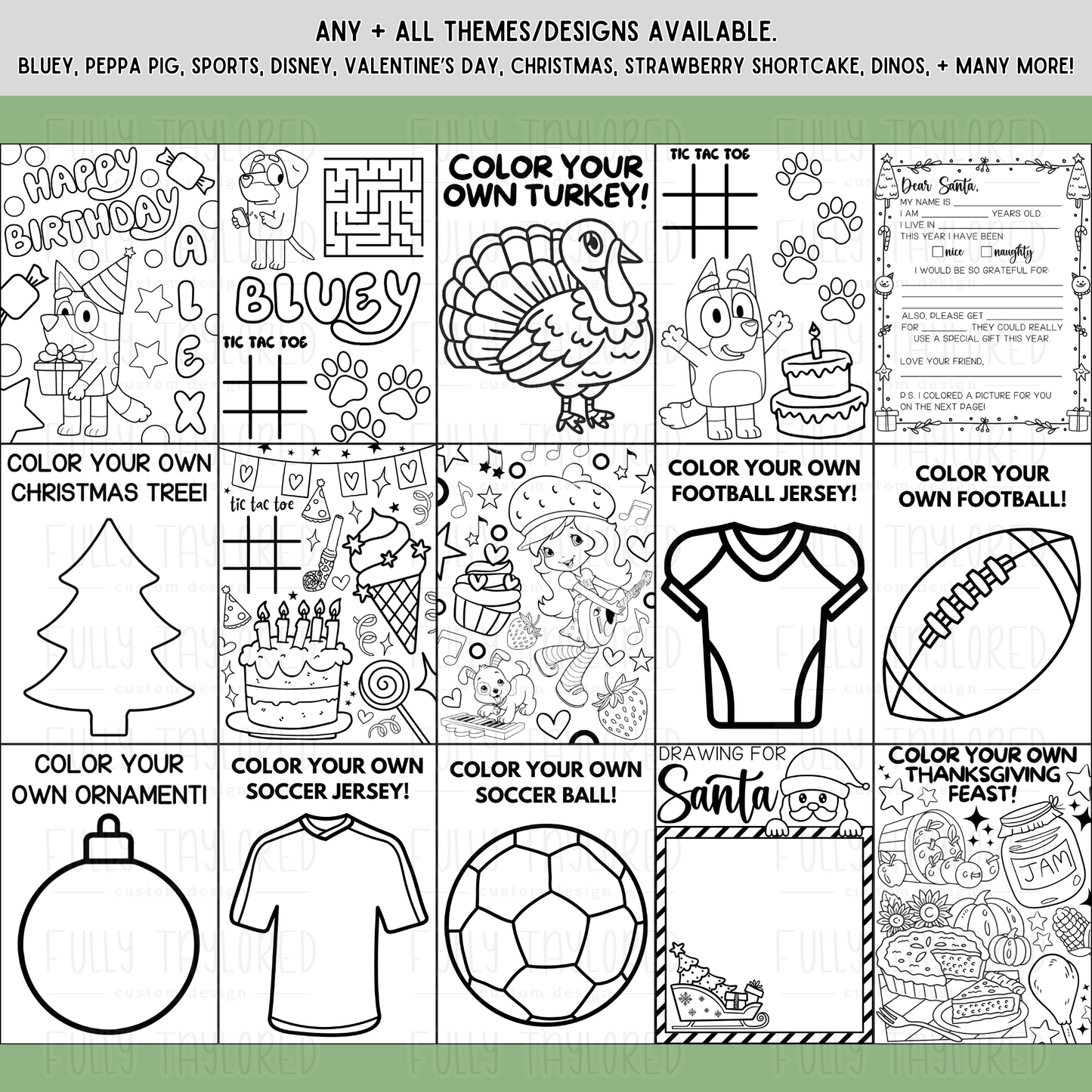 Christmas Coloring & Activity Packs | Design 2