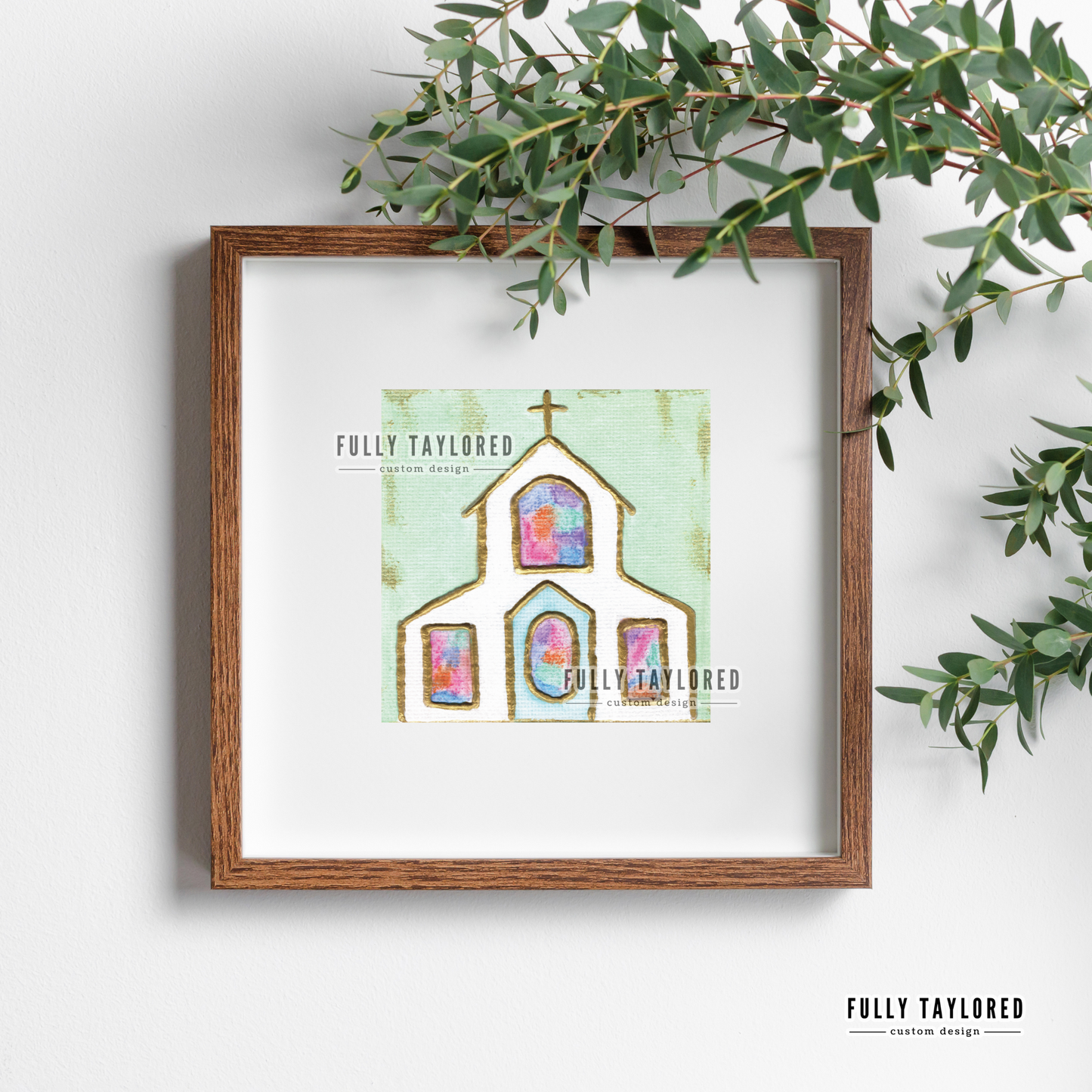 Watercolor Church No. 1 Art Print