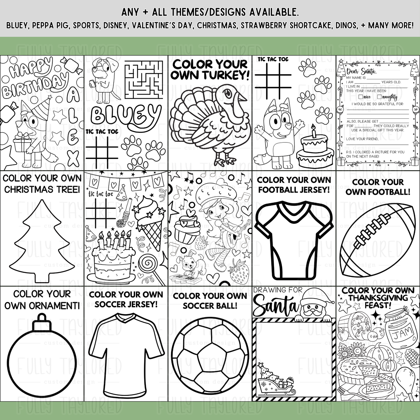 Christmas Coloring & Activity Sheet Packs